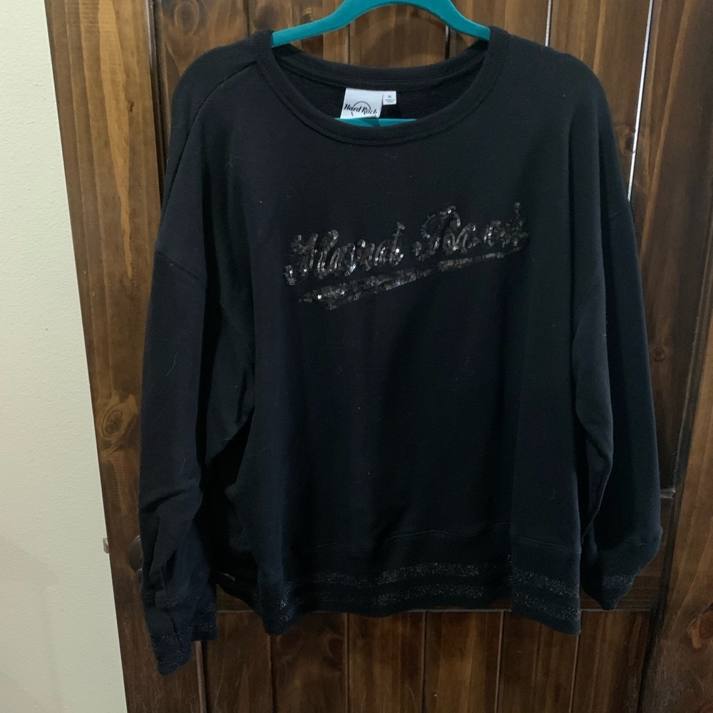 Hard Rock Cafe Women's Black Crew Neck Sweater